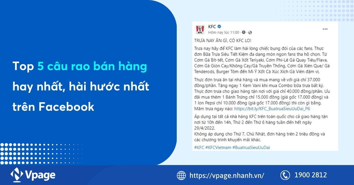 Top 5 câu rao bán hàng hay nhất, hài hước nhất trên Facebook