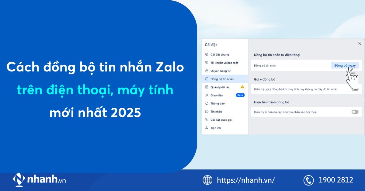 Cách đồng bộ tin nhắn Zalo trên điện thoại, máy tính mới nhất 2025