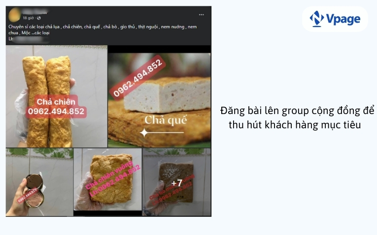 Đăng bài lên group cộng đồng để thu hút khách hàng mục tiêu