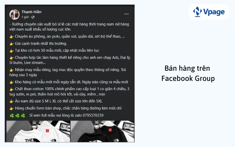 Bán hàng trên Facebook Group