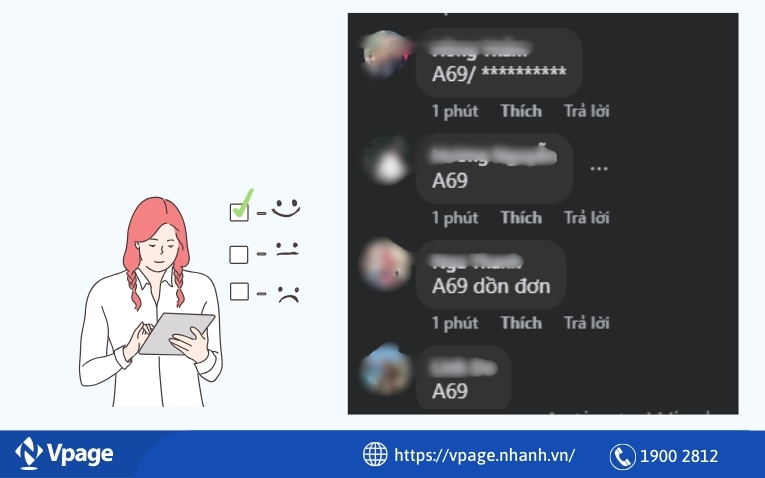 Check lại comment sau phiên live