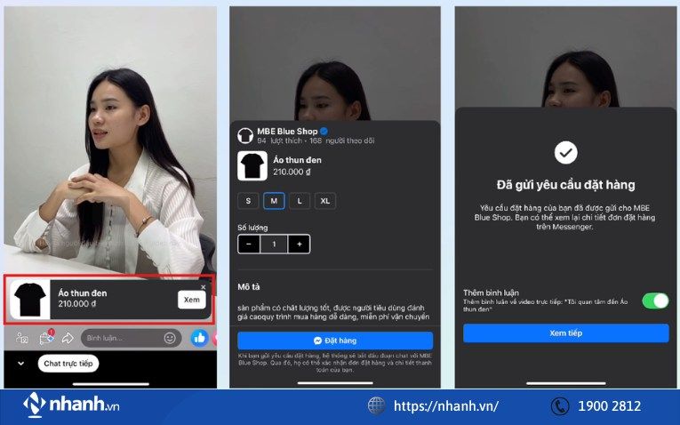 Facebook Live Shopping là một tính năng giúp khách hàng chốt đơn nhanh chóng trên phiên live