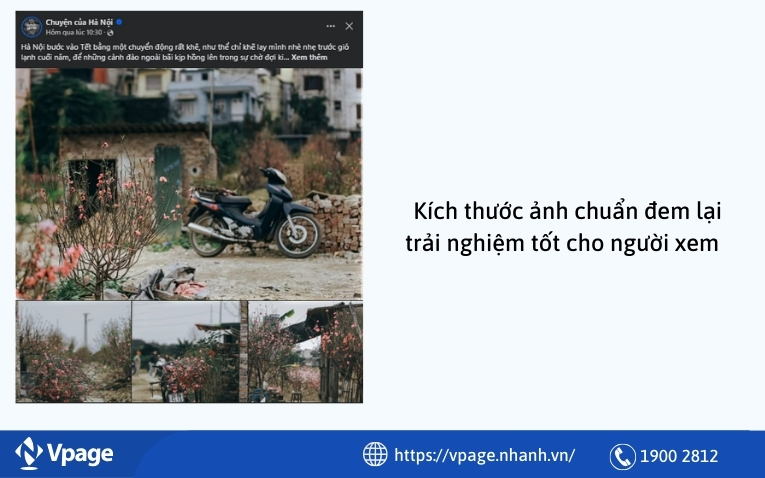 Kích thước ảnh chuẩn đem lại trải nghiệm tốt cho người xem  