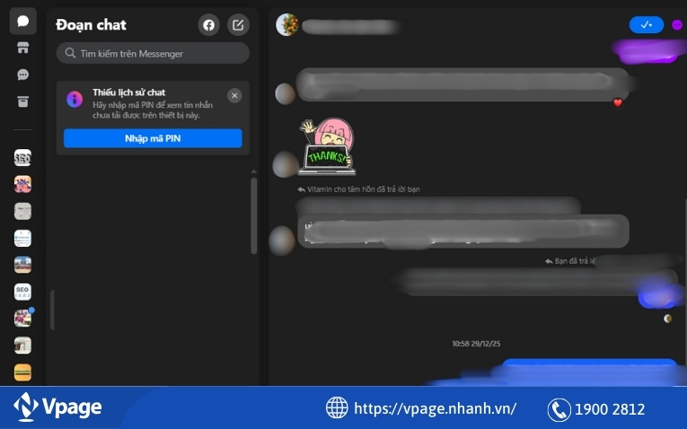 Messenger trên bản website