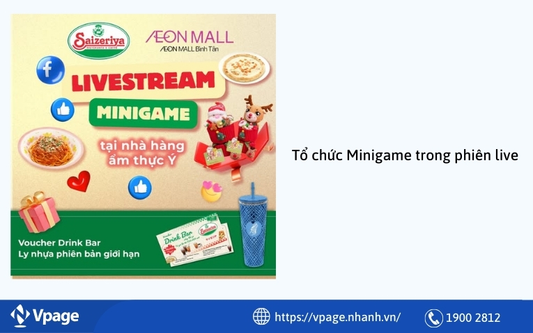 Tổ chức minigame trong phiên live
