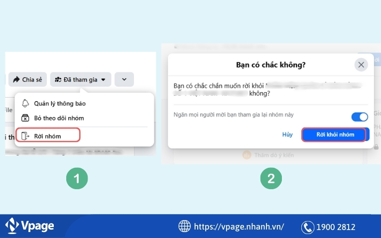 Chọn Rời khỏi nhóm