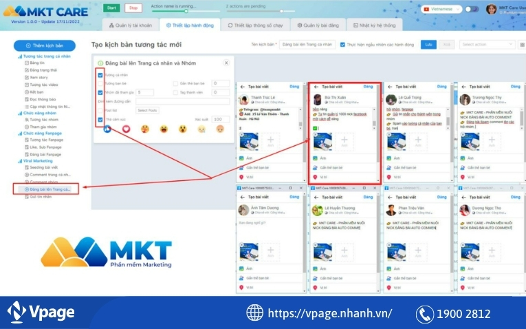 Phần mềm quản lý nhiều tài khoản Facebook MKT Care