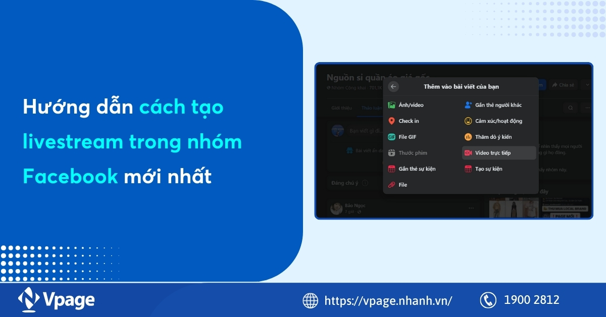 Hướng dẫn cách tạo livestream trong nhóm Facebook mới nhất