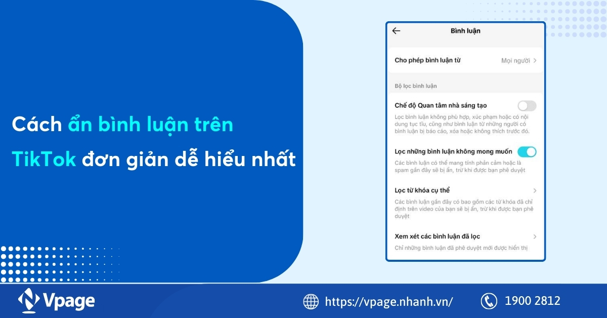 Cách ẩn bình luận trên TikTok đơn giản dễ hiểu nhất 
