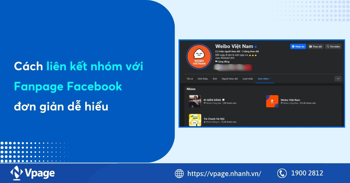 Cách liên kết nhóm với Fanpage Facebook đơn giản dễ hiểu 