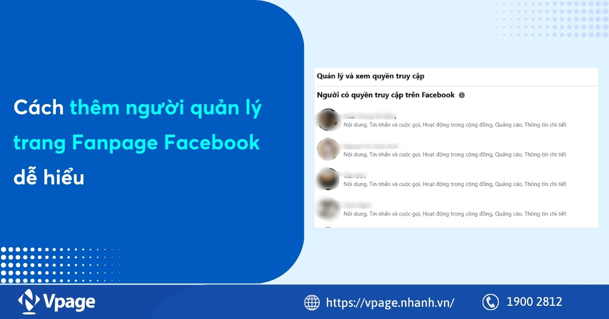 Cách thêm người quản lý trang Fanpage Facebook dễ hiểu 