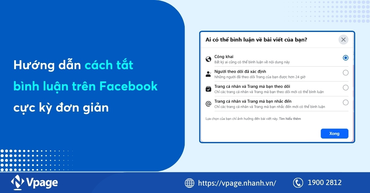 Hướng dẫn cách tắt bình luận trên Facebook cực kỳ đơn giản