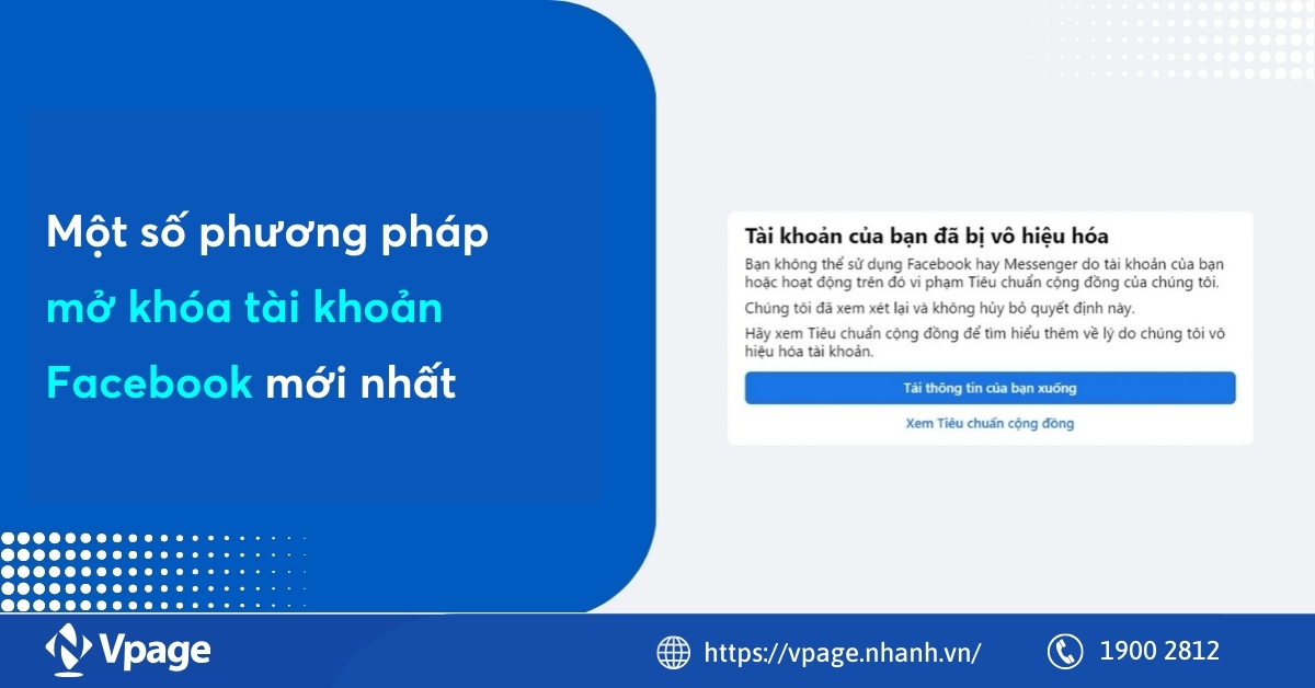 Một số phương pháp mở khóa tài khoản Facebook mới nhất 