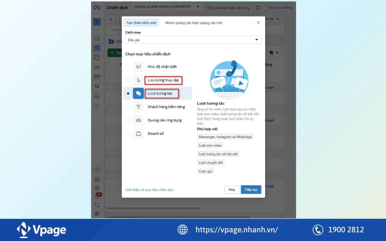 Tạo chiến dịch quảng cáo mới
