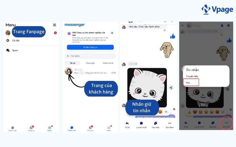 Thu hồi tin nhắn đối với bên bán 