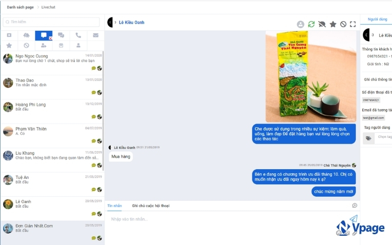 Phần mềm quản lý chat Fanpage Puzi Social 