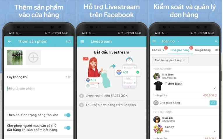 Shoplus: Ứng dụng chốt đơn livestream