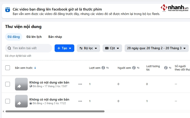 Theo dõi lượt tương tác trên bài viết trên trang cá nhân bật chế độ chuyên nghiệp