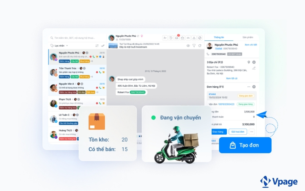 Ứng dụng chat kết hợp AI Sapo