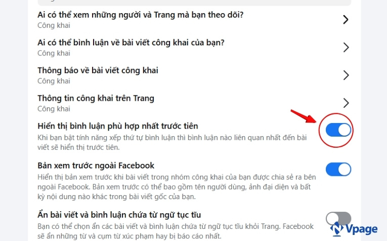 Chọn "Hiển thị bình luận phù hợp nhất trước tiên"