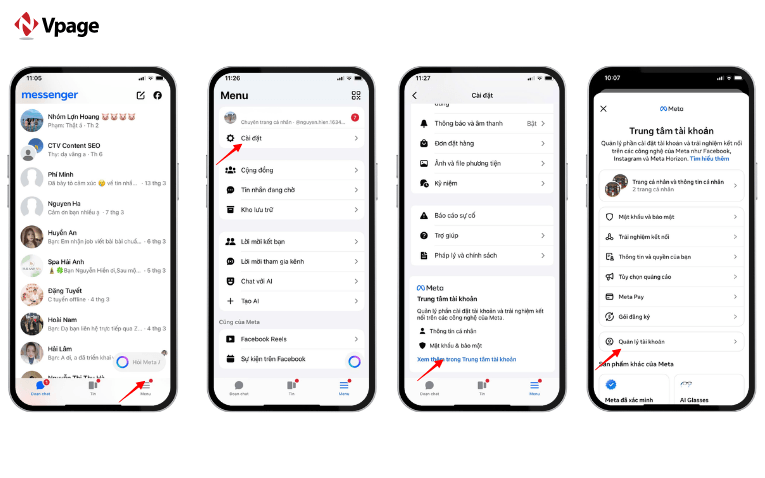 Mở ứng dụng Messenger trên điện thoại 