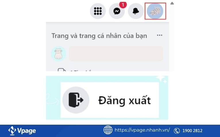 Cách gỡ tài khoản Messenger khỏi máy tính bằng việc đăng xuất