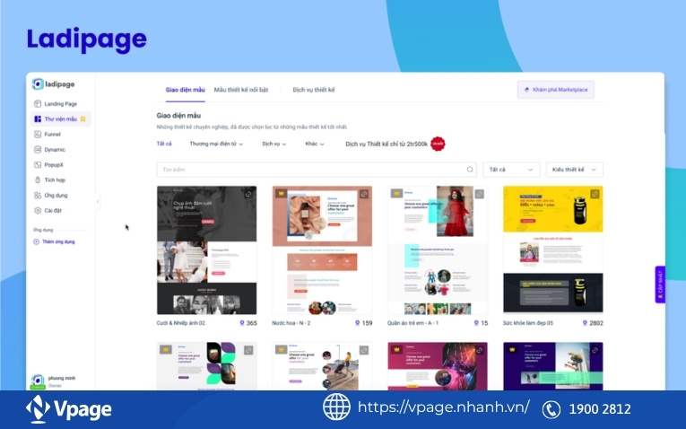 Phần mềm thiết kế landing page Ladipage