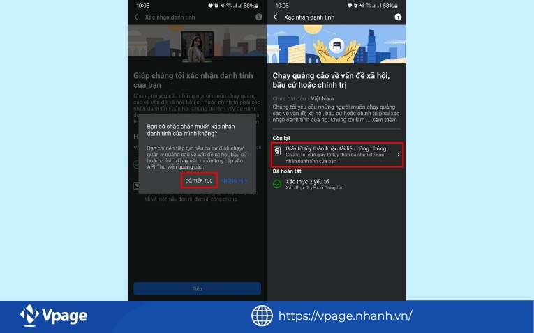 Giấy tờ tùy thân hoặc tài liệu công chứng