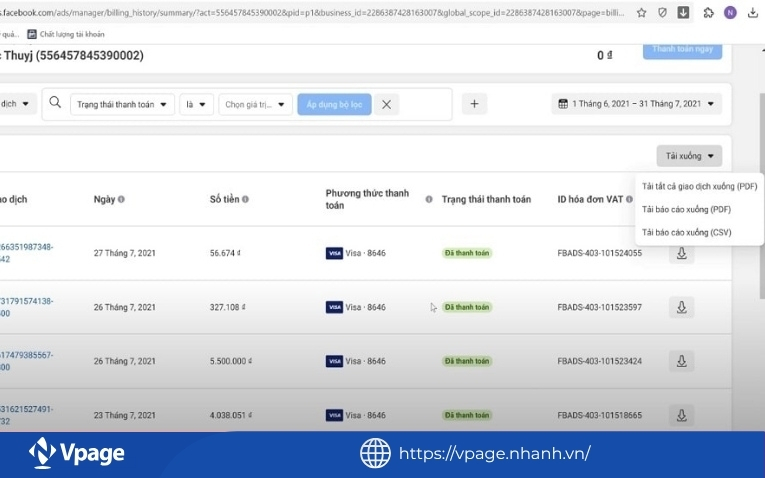 Điều kiện để có thể lấy hóa đơn Facebook Ads hợp lệ
