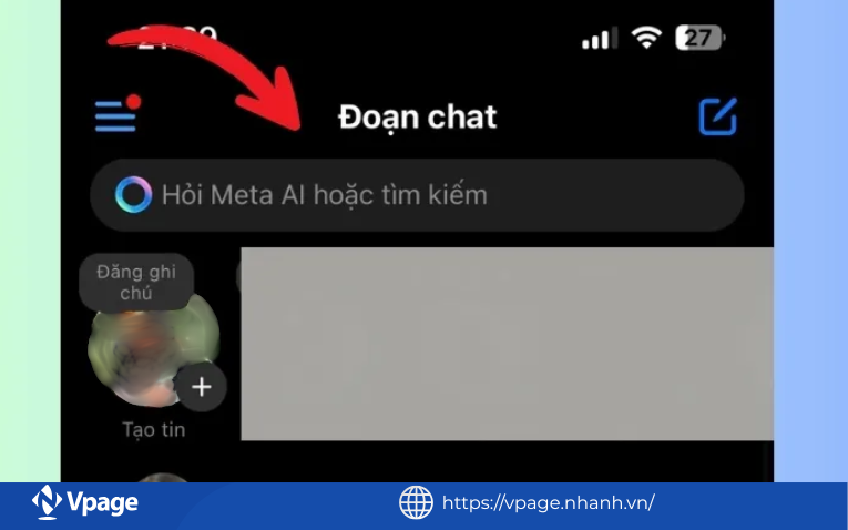 Sử dụng Meta AI từ thanh tìm kiếm Messenger