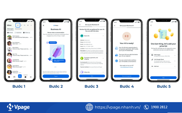 Cách bật Business AI trên Facebook Messenger