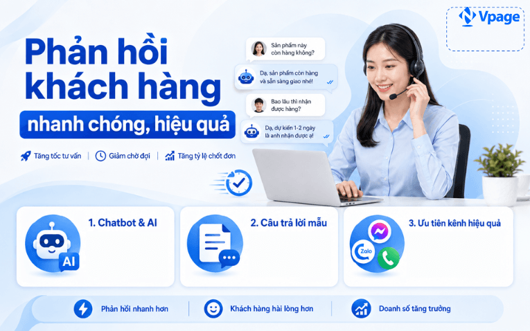 Phản hồi khách hàng nhanh chóng, hiệu quả