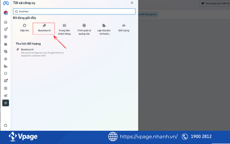 Truy cập Meta Business Suite
