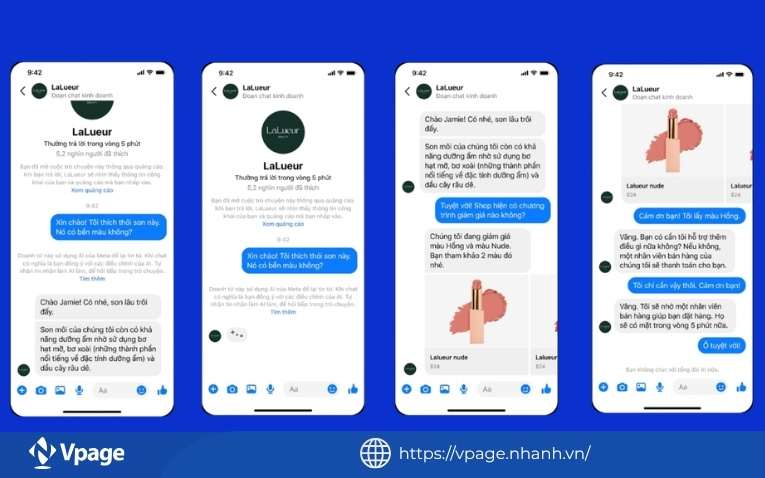 Meta AI tư vấn bán hàng trả lời nhanh chóng & thông minh