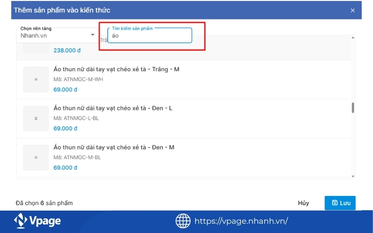 Thêm sản phẩm cho trợ lý AI